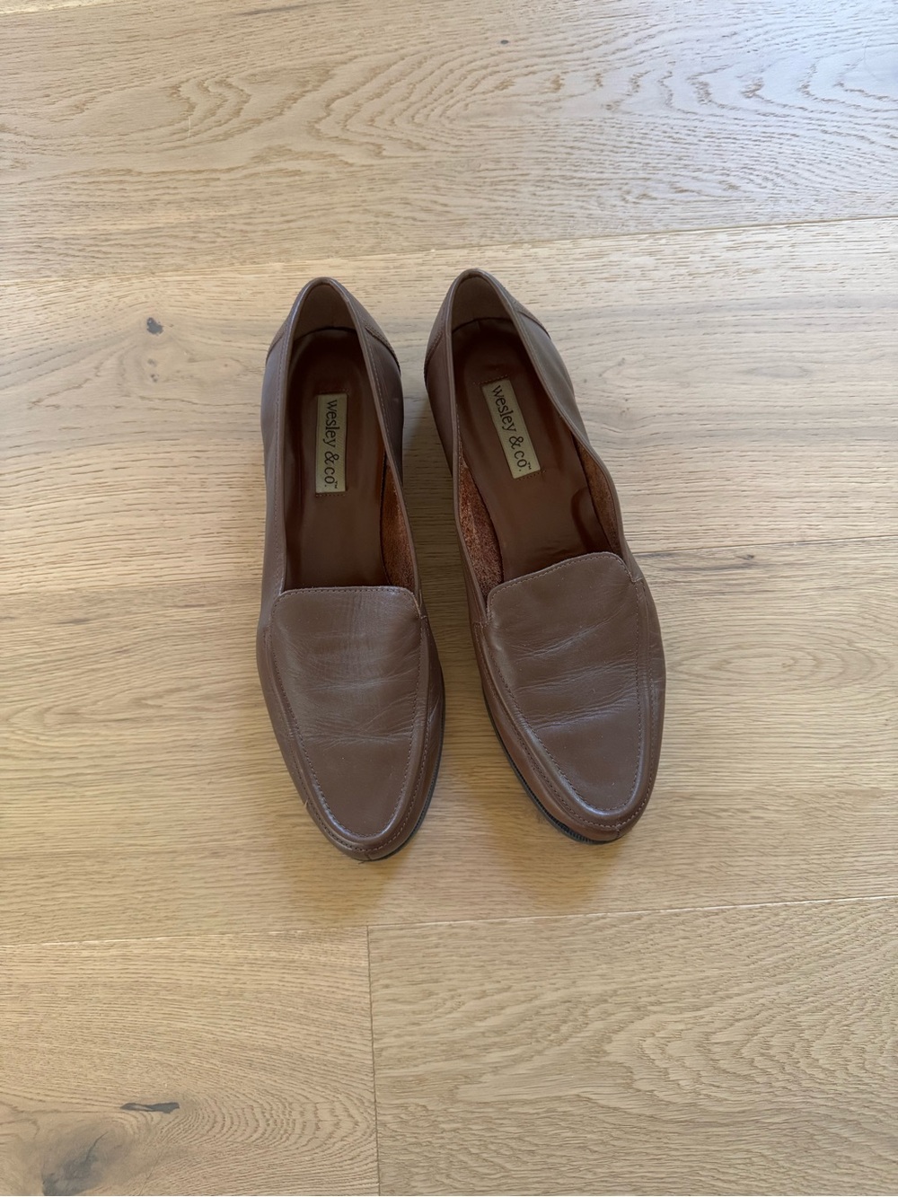 Wesley & Co Brown Leather Loafers